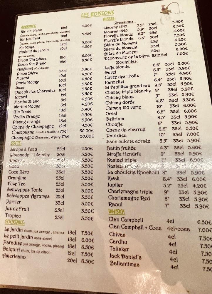 LE JARDIN DES PÊCHEURS - Menu Image 2